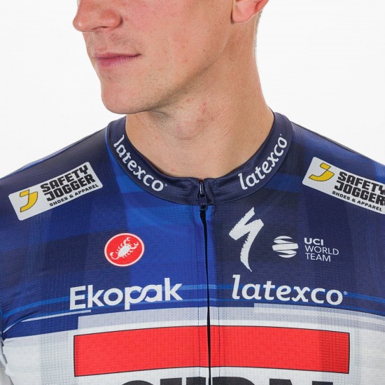 Soudal Quick-Step 2023 Competizione Radtrikot kurzarm-Radsport-Profi-Team Soudal Quick-Step 2023 Competizione Radtrikot kurzarm-Radsport-Profi-Team