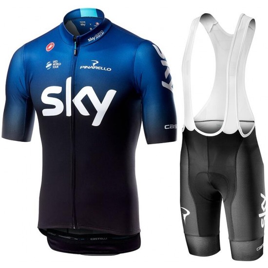TEAM SKY 2019 Fahrradbekleidung Radtrikot Satz Kurzarm+Kurz Trägerhose AWV7L TEAM SKY 2019 Fahrradbekleidung Radtrikot Satz Kurzarm+Kurz Trägerhose AWV7L