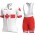 2019 Groupama FDJ Canadian Champion Fahrradbekleidung Radtrikot Satz Kurzarm+Kurz Trägerhose TCAQQ