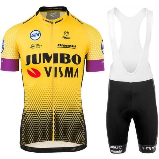 TEAM Jumbo-Visma 2019 Fahrradbekleidung Radtrikot Satz Kurzarm+Kurz Trägerhose RA67X TEAM Jumbo-Visma 2019 Fahrradbekleidung Radtrikot Satz Kurzarm+Kurz Trägerhose RA67X