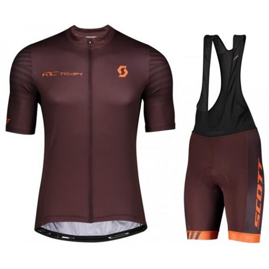 2020 SCOTT RC TEAM 10 Fahrradbekleidung Radtrikot kurzarm+Trägerhose kurz Braun 2020 SCOTT RC TEAM 10 Fahrradbekleidung Radtrikot kurzarm+Trägerhose kurz Braun