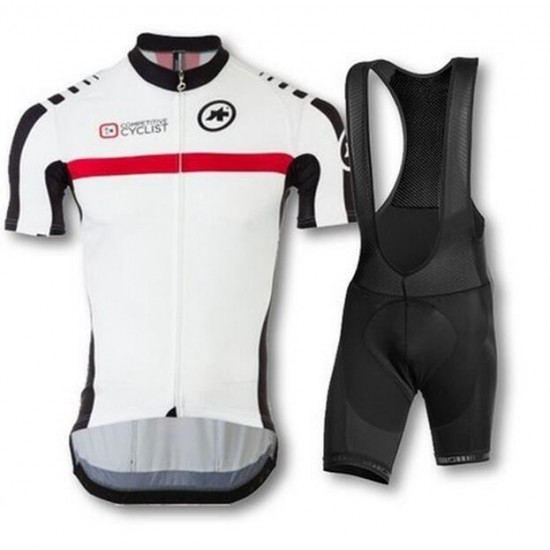 2016 ASSOS Fahrradbekleidung Radteamtrikot Kurzarm+Kurz Radhose Kaufen Schwarz weiß Rot 3DEQC