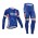 FDJ.fr 2014 Fahrradbekleidung Radtrikot Satz Langarm und Lange Radhose blau HIICN