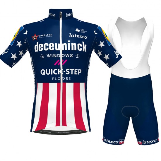CHAMPION USA Pro Team 2021 Fahrradbekleidung Radteamtrikot Kurzarm+Kurz Radhose FJHRLO CHAMPION USA Pro Team 2021 Fahrradbekleidung Radteamtrikot Kurzarm+Kurz Radhose FJHRLO