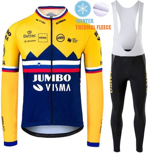 Winter Fleece Jumbo Visma SLovenia Pro Team 2021 Fahrradbekleidung Radtrikot Langarm+Lang Radhose Online IfRysv Winter Fleece Jumbo Visma SLovenia Pro Team 2021 Fahrradbekleidung Radtrikot Langarm+Lang Radhose Online IfRysv