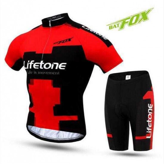 2016 BAT FOX Fahrradbekleidung Radtrikot Kurzarm+Kurz Radhose Schwarz Rot 0B7WO 2016 BAT FOX Fahrradbekleidung Radtrikot Kurzarm+Kurz Radhose Schwarz Rot 0B7WO