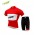 2016 BAT FOX Fahrradbekleidung Radtrikot Kurzarm+Kurz Radhose Rot O5KJB