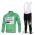 HTC-Highroad Pro Team Fahrradbekleidung Radteamtrikot Langarm+Lang Trägerhose grün weiß 079JR