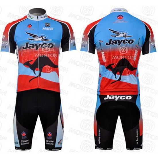 JAYCO Pro Team Radbekleidung Radtrikot Kurzarm und Fahrradhosen Kurz blau Rot WVEC4 JAYCO Pro Team Radbekleidung Radtrikot Kurzarm und Fahrradhosen Kurz blau Rot WVEC4