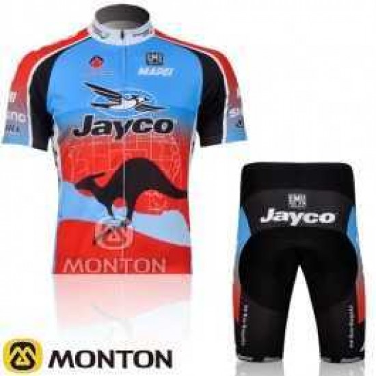 JAYCO Pro Team Radbekleidung Radtrikot Kurzarm und Fahrradhosen Kurz blau Rot 33P8K JAYCO Pro Team Radbekleidung Radtrikot Kurzarm und Fahrradhosen Kurz blau Rot 33P8K