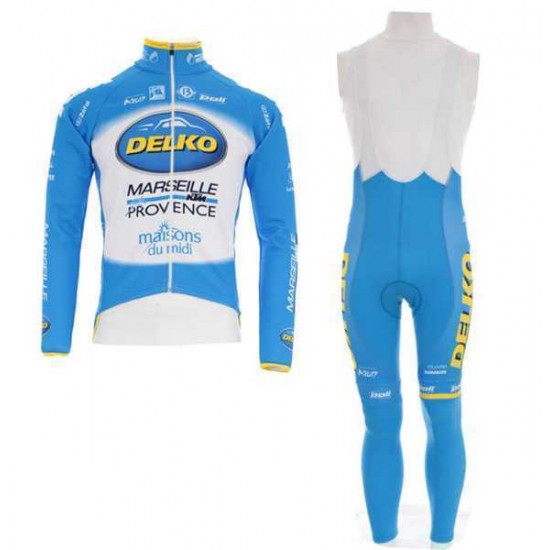 2016 KTM-Delko Marseille Provence Set Fahrradbekleidung Radtrikot Langarm vliezen blau+lange Kurz Trägerhose YU03C 2016 KTM-Delko Marseille Provence Set Fahrradbekleidung Radtrikot Langarm vliezen blau+lange Kurz Trägerhose YU03C