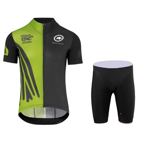 Nouveau 2018 Assos SS.Capeepicx Equipe Fahrradbekleidung Radteamtrikot Kurzarm+Kurz Radhose grün Schwarz EYV2E Nouveau 2018 Assos SS.Capeepicx Equipe Fahrradbekleidung Radteamtrikot Kurzarm+Kurz Radhose grün Schwarz EYV2E