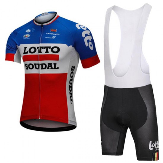 2018 Lotto Soudal blau weiß Rot Fahrradbekleidung Radtrikot Satz Kurzarm+Kurz Trägerhose DJ87X 2018 Lotto Soudal blau weiß Rot Fahrradbekleidung Radtrikot Satz Kurzarm+Kurz Trägerhose DJ87X