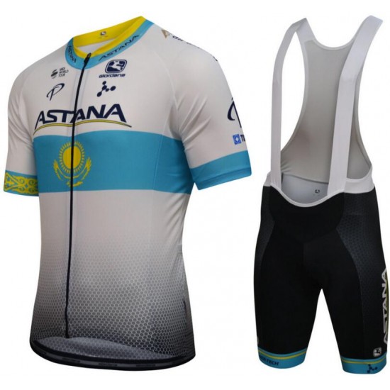 Astana Pro Kazakh Champion 2018 Fahrradbekleidung Radtrikot Satz Kurzarm+Kurz Trägerhose 3GNA5 Astana Pro Kazakh Champion 2018 Fahrradbekleidung Radtrikot Satz Kurzarm+Kurz Trägerhose 3GNA5
