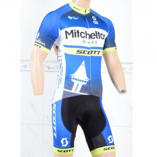 Mitchelton Scott 2018 blau Set Fahrradbekleidung Radtrikoten+Kurz Radhose DH3QD Mitchelton Scott 2018 blau Set Fahrradbekleidung Radtrikoten+Kurz Radhose DH3QD