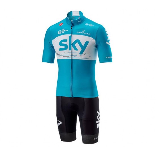 TEAM SKY 2018 blau Set Fahrradbekleidung Radtrikoten+Kurz Radhose VA7H2 TEAM SKY 2018 blau Set Fahrradbekleidung Radtrikoten+Kurz Radhose VA7H2
