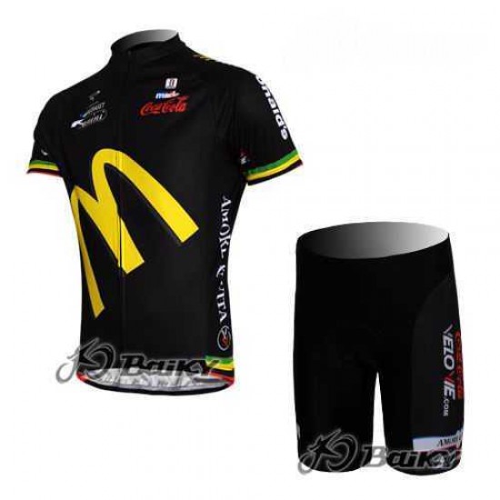 McDonald Legea Pro Team Radbekleidung Radtrikot Kurzarm und Fahrradhosen Kurz Schwarz 683TM McDonald Legea Pro Team Radbekleidung Radtrikot Kurzarm und Fahrradhosen Kurz Schwarz 683TM