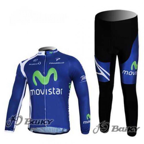 Movistar Teams Fahrradbekleidung Radtrikot Langarm+Lang Trägerhose blau YTEPH Movistar Teams Fahrradbekleidung Radtrikot Langarm+Lang Trägerhose blau YTEPH