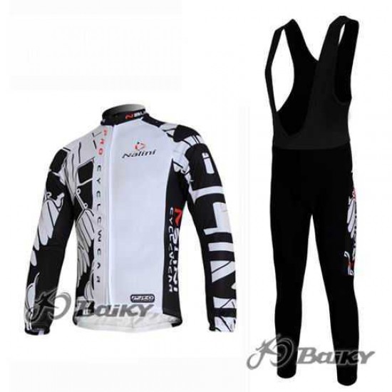 Nalini Pro Team Fahrradbekleidung Radteamtrikot Langarm+Lang Trägerhose weiß Schwarz 7KTPP Nalini Pro Team Fahrradbekleidung Radteamtrikot Langarm+Lang Trägerhose weiß Schwarz 7KTPP