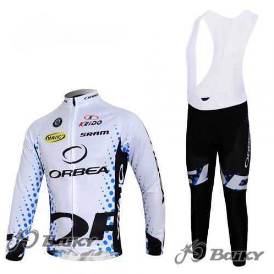 Orbea Pro Team Fahrradtrikot Radbekleidung Langarm+Lang Fahrradhose Bib weiß DH5D4 Orbea Pro Team Fahrradtrikot Radbekleidung Langarm+Lang Fahrradhose Bib weiß DH5D4