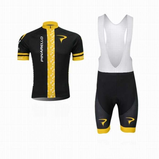 2014 Pinarello Fahrradbekleidung Satz Fahrradtrikot Kurzarm Trikot und Kurz Trägerhose Schwarz gelb 01BT3 2014 Pinarello Fahrradbekleidung Satz Fahrradtrikot Kurzarm Trikot und Kurz Trägerhose Schwarz gelb 01BT3