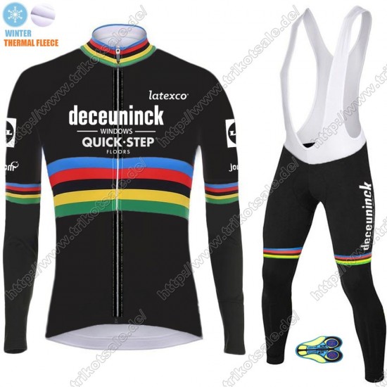 Winter Thermal Fleece Deceuninck quick step 2021 UCI World Champion Fahrradbekleidung Radtrikot Langarm+Lang Trägerhose KEYSJ Winter Thermal Fleece Deceuninck quick step 2021 UCI World Champion Fahrradbekleidung Radtrikot Langarm+Lang Trägerhose KEYSJ