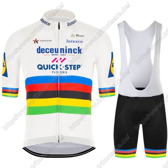 Deceuninck quick step 2021 UCI World Champion Fahrradbekleidung Radteamtrikot Kurzarm+Kurz Radhose Kaufen KUXGF Deceuninck quick step 2021 UCI World Champion Fahrradbekleidung Radteamtrikot Kurzarm+Kurz Radhose Kaufen KUXGF