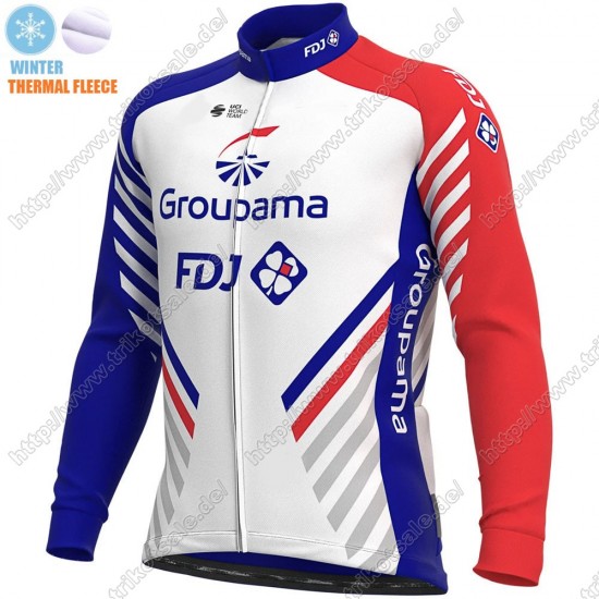 GROUPAMA FDJ Winter Thermal Fleece 2021 Fahrradbekleidung Radtrikot Langarm CVOUQ GROUPAMA FDJ Winter Thermal Fleece 2021 Fahrradbekleidung Radtrikot Langarm CVOUQ