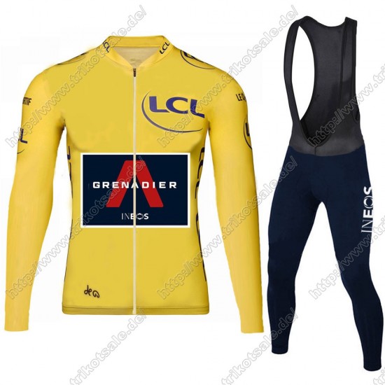 Team INEOS Grenadier Tour De France 2021 Herren Fahrradbekleidung Radtrikot Langarm+Lang Trägerhose Yellow CKUDP Team INEOS Grenadier Tour De France 2021 Herren Fahrradbekleidung Radtrikot Langarm+Lang Trägerhose Yellow CKUDP