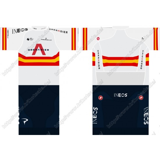 Team INEOS Grenadier 2021 UCI World Champion Fahrradbekleidung Satz Fahrradtrikot Kurzarm Trikot Und Kurz Radhose BTGVX Team INEOS Grenadier 2021 UCI World Champion Fahrradbekleidung Satz Fahrradtrikot Kurzarm Trikot Und Kurz Radhose BTGVX
