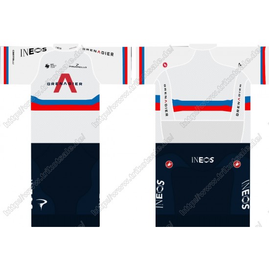Team INEOS Grenadier 2021 UCI World Champion Fahrradbekleidung Satz Fahrradtrikot Kurzarm Trikot Und Kurz Radhose AVJWE Team INEOS Grenadier 2021 UCI World Champion Fahrradbekleidung Satz Fahrradtrikot Kurzarm Trikot Und Kurz Radhose AVJWE