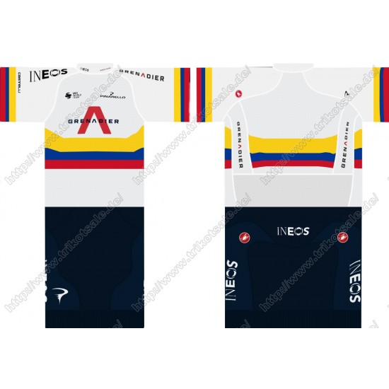 Team INEOS Grenadier 2021 UCI World Champion Fahrradbekleidung Satz Fahrradtrikot Kurzarm Trikot Und Kurz Radhose FSHCQ Team INEOS Grenadier 2021 UCI World Champion Fahrradbekleidung Satz Fahrradtrikot Kurzarm Trikot Und Kurz Radhose FSHCQ