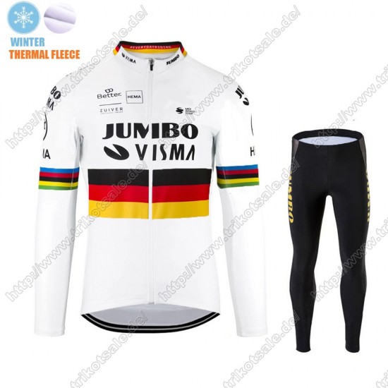 Winter Thermal Fleece Jumbo Visma 2021 Germany Fahrradbekleidung Radtrikot Langarm+Collant Cycliste EYPXT Winter Thermal Fleece Jumbo Visma 2021 Germany Fahrradbekleidung Radtrikot Langarm+Collant Cycliste EYPXT
