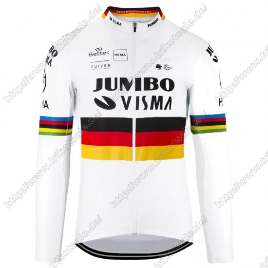 Jumbo Visma 2021 Germany Fahrradbekleidung Radtrikot Langarm YDDQK Jumbo Visma 2021 Germany Fahrradbekleidung Radtrikot Langarm YDDQK
