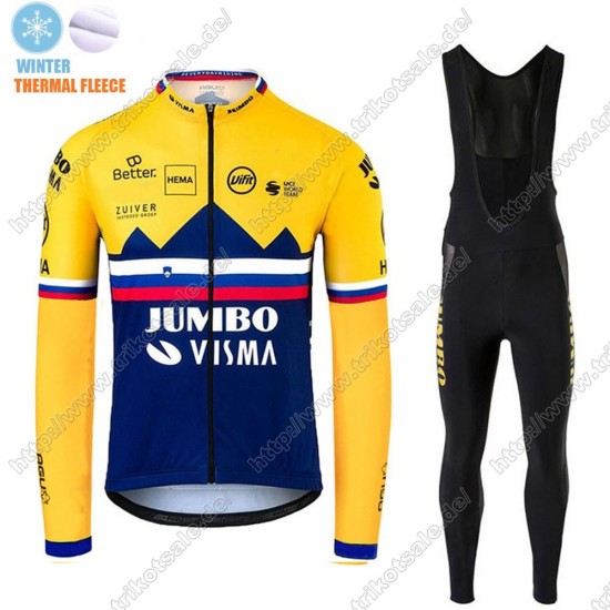Winter Thermal Fleece Jumbo Visma 2021 SLOVAKIAN Fahrradbekleidung Radtrikot Langarm+Collant Cycliste IZTIZ Winter Thermal Fleece Jumbo Visma 2021 SLOVAKIAN Fahrradbekleidung Radtrikot Langarm+Collant Cycliste IZTIZ