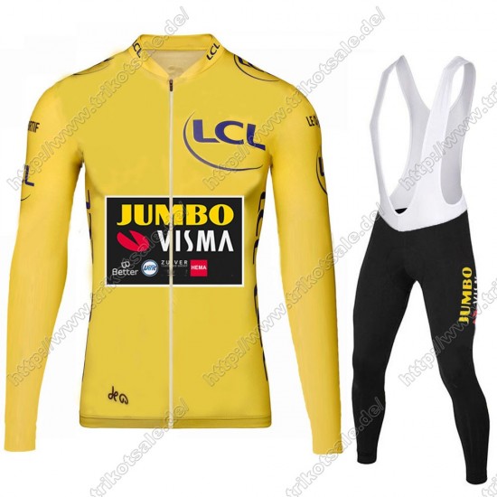 Jumbo Visma 2021 Polka Fahrradbekleidung Radtrikot Langarm+Collant Cycliste INWKC Jumbo Visma 2021 Polka Fahrradbekleidung Radtrikot Langarm+Collant Cycliste INWKC