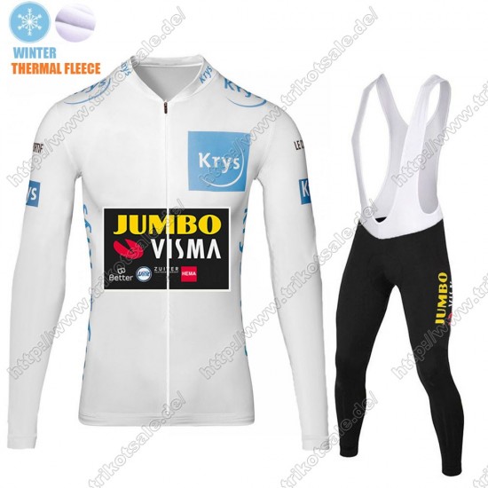 Winter Thermal Fleece Jumbo Visma 2021 White Fahrradbekleidung Radtrikot Langarm+Collant Cycliste VNXAD Winter Thermal Fleece Jumbo Visma 2021 White Fahrradbekleidung Radtrikot Langarm+Collant Cycliste VNXAD