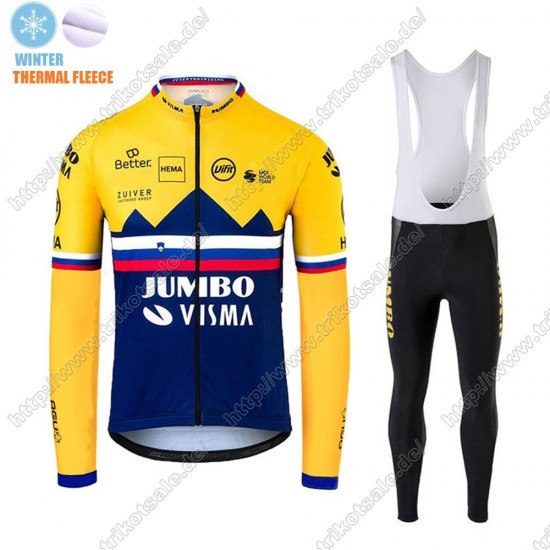 Winter Thermal Fleece Jumbo Visma 2021 SLOVAKIAN Fahrradbekleidung Radtrikot Langarm+Lang Trägerhose OSKVI Winter Thermal Fleece Jumbo Visma 2021 SLOVAKIAN Fahrradbekleidung Radtrikot Langarm+Lang Trägerhose OSKVI