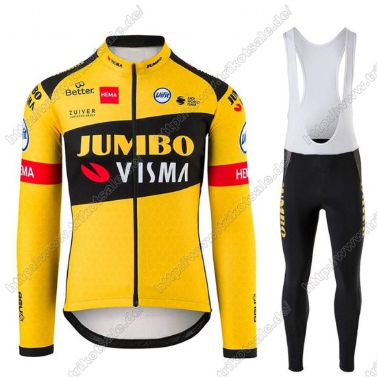 Jumbo Visma 2021 Pro Team Fahrradbekleidung Radtrikot Langarm+Lang Trägerhose SXXWY Jumbo Visma 2021 Pro Team Fahrradbekleidung Radtrikot Langarm+Lang Trägerhose SXXWY