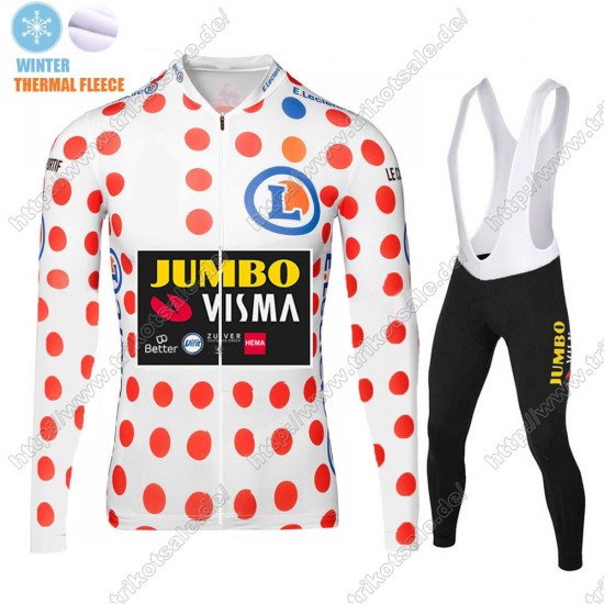 Winter Thermal Fleece Jumbo Visma 2021 Polka Fahrradbekleidung Radtrikot Langarm+Collant Cycliste ZDIHK Winter Thermal Fleece Jumbo Visma 2021 Polka Fahrradbekleidung Radtrikot Langarm+Collant Cycliste ZDIHK