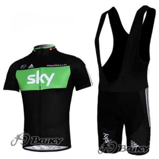 SKY Pro Team Fahrradbekleidung Radteamtrikot Kurzarm+Kurz Radhose Kaufen Schwarz grün SJVPO SKY Pro Team Fahrradbekleidung Radteamtrikot Kurzarm+Kurz Radhose Kaufen Schwarz grün SJVPO