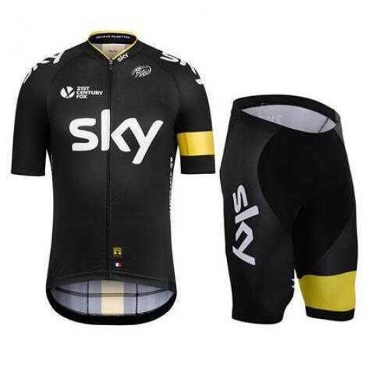 2016 SKY gelb Fahrradbekleidung Radtrikot Kurzarm+Kurz Radhose CC1AE 2016 SKY gelb Fahrradbekleidung Radtrikot Kurzarm+Kurz Radhose CC1AE