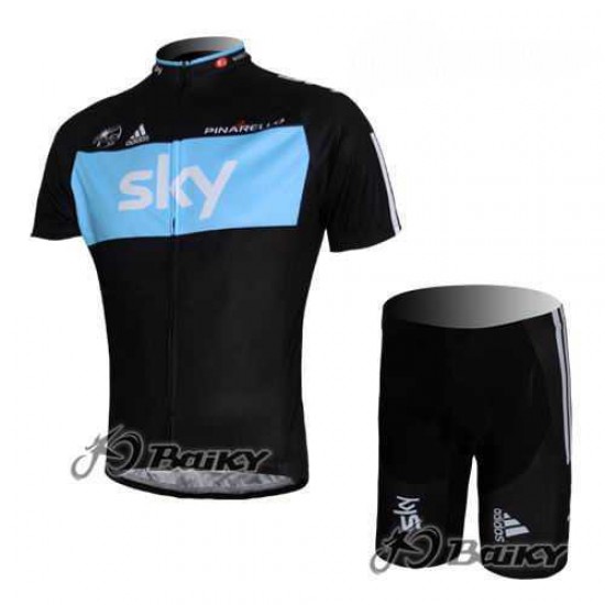 SKY Pro Team Radbekleidung Radtrikot Kurzarm und Fahrradhosen Kurz Schwarz blau A9J0J SKY Pro Team Radbekleidung Radtrikot Kurzarm und Fahrradhosen Kurz Schwarz blau A9J0J