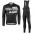 2016-2017 Nalini Fahrradbekleidung Radtrikot Langarm+Lang Trägerhose Schwarz weiß QS5ML