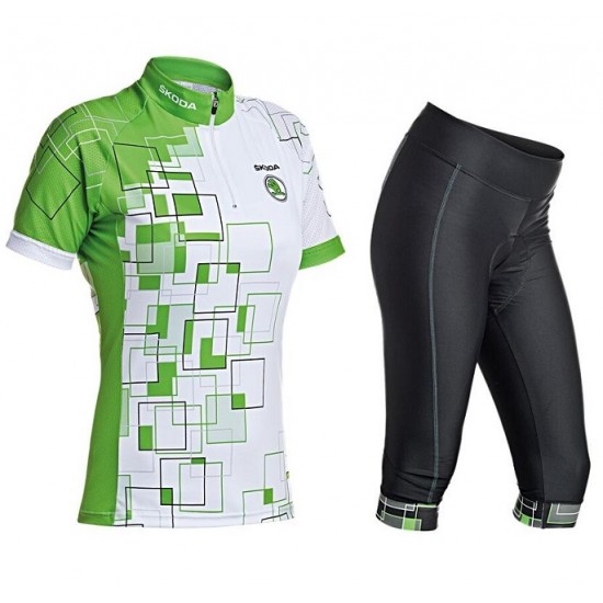 2016 SKODA Set Radtrikot Kurzarm Sprot+Broek driekwart Damen TXZCP 2016 SKODA Set Radtrikot Kurzarm Sprot+Broek driekwart Damen TXZCP