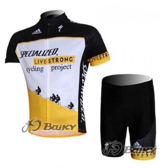 Specialized Livestrong Radbekleidung Radtrikot Kurzarm und Fahrradhosen Kurz weiß gelb ENNQL Specialized Livestrong Radbekleidung Radtrikot Kurzarm und Fahrradhosen Kurz weiß gelb ENNQL