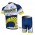 2012 Vacansoleil-DCM Radbekleidung Radtrikot Kurzarm und Fahrradhosen Kurz weiß blau gelb L4LU2