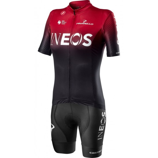 TEAM INEOS 2020 Damen Fahrradbekleidung Set Radtrikot kurzarm+Radhose kurz CASTELLI Radsport-Profi-Team TEAM INEOS 2020 Damen Fahrradbekleidung Set Radtrikot kurzarm+Radhose kurz CASTELLI Radsport-Profi-Team