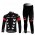 Castelli Pro Team Fahrradbekleidung Set Langarmtrikot+Lange Radhose Schwarz FWEW1