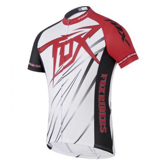 2014 Fox Bike Teams Fahrradtrikot Radsport weiß Rot 3138V 2014 Fox Bike Teams Fahrradtrikot Radsport weiß Rot 3138V